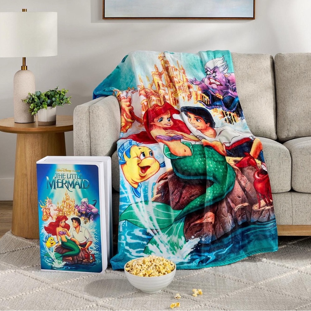 Disney The Little Mermaid Classic VHS Boxed Silk Touch Throw, 50" x 70"